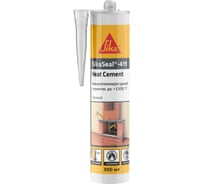 Герметик для печей и каминов SIKA Seal-419 Heat Cement чёрный, высокотемпературный до +1500 C, 300 мл 784901