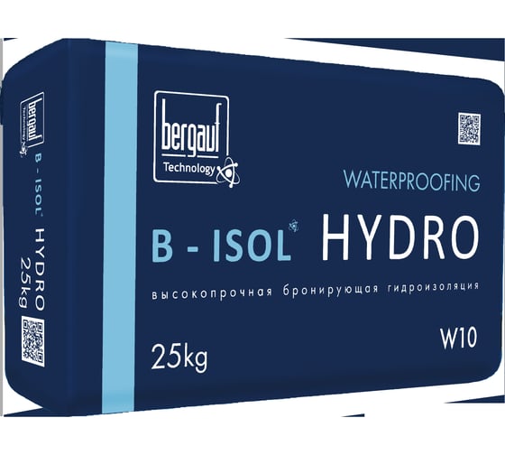 Гидроизоляция обмазочная B-ISOL HYDRO 25 кг Бергауф 1111215