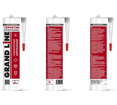 Герметик Grand Line Prof кровельный силиконовый нейтральный 280мл RR 32 699098