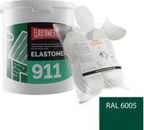 Ремкомплект для гидроизоляции и ремонта кровли Elastomeric Systems 911, 3 кг, зеленый мох и Chips 50 шт. 911_6005_3kg_krug_9