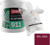 Ремкомплект для гидроизоляции и ремонта кровли Elastomeric Systems 911, 3 кг, тёмно-красный и Chips 50 шт. 911_3005_3kg_krug_7