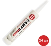 Герметик силиконовый санитарный SAMGRUPP SAMFIX прозрачный, 280 мл, 325 гр 24 шт SAMC-013200325-24