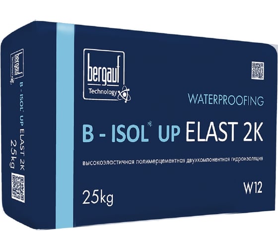 Сухой компонент А гидроизоляции B-ISOL UP ELAST 2K  25 кг Бергауф 1111218 1