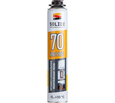 Пена монтажная профессиональная SOLIDE всесезонная Foam Pro Plus 70 750мл SL-68502-1