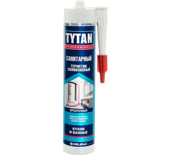 Герметик силиконовый санитарный TYTAN PROFESSIONAL прозрачный 280 мл 223502 1