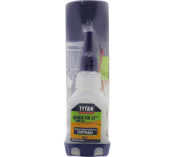 Клей для мдф Tytan PROFESSIONAL цианакрилатный QUIСK FIX 2-х комп., 200 МЛ+50 г, прозрачный 263951