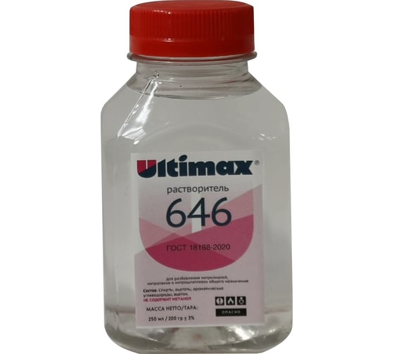 Растворитель Ultimax 646, ГОСТ, 0.25 л 1111194