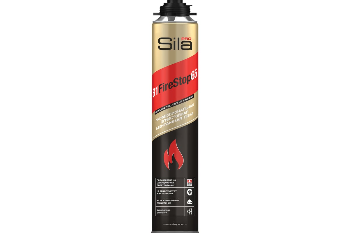 Огнестойкая профессиональная монтажная пена Sila Pro B1 Firestop 65 ...