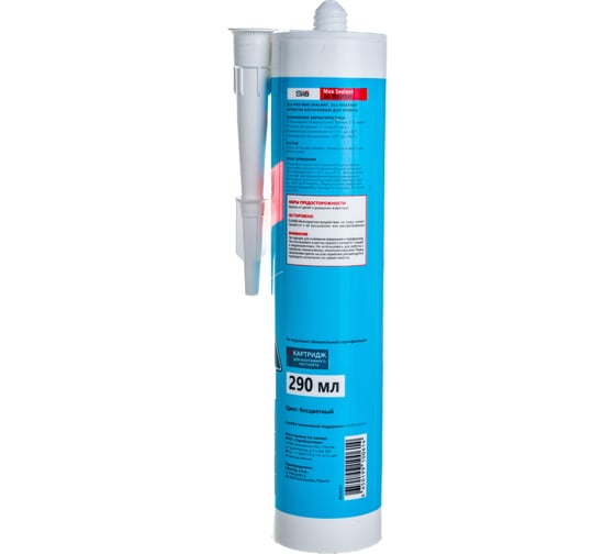 Каучуковый герметик для кровли Sila PRO Max Sealant, All weather, бесцветный, 290 мл SAWCL290