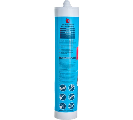 Каучуковый герметик для кровли Sila PRO Max Sealant, All weather, бесцветный, 290 мл SAWCL290