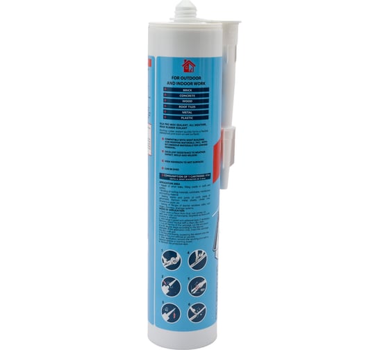 Каучуковый герметик для кровли Sila PRO Max Sealant, All weather, кирпичный, 290 мл SAWRD290
