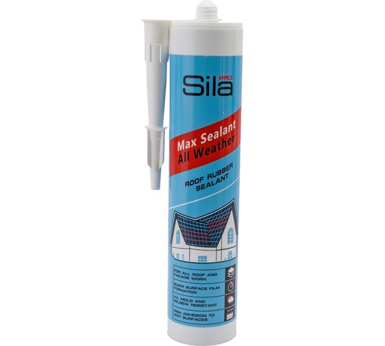 Каучуковый герметик для кровли Sila PRO Max Sealant, All weather, кирпичный, 290 мл SAWRD290