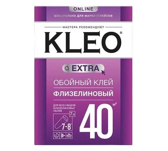 Клей для флизелиновых обоев KLEO EXTRA 40, Маркетплейс, сыпучий, 280 гр, 030 EXTRA 40 МП