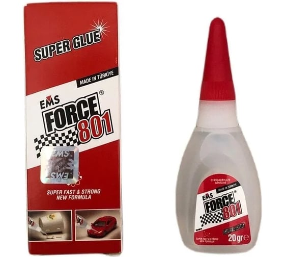 Цианоакрилатный клей EMS DUBELL EMS FORCE 801 50 гр, упаковка 30 шт 9630270354