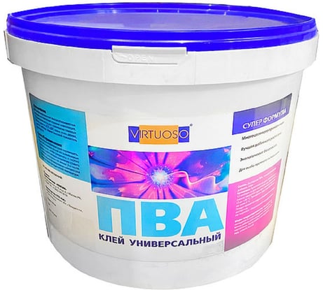 Универсальный клей ПВА супер формула VIRTUOSO (5 кг; морозостойкий) 11601786