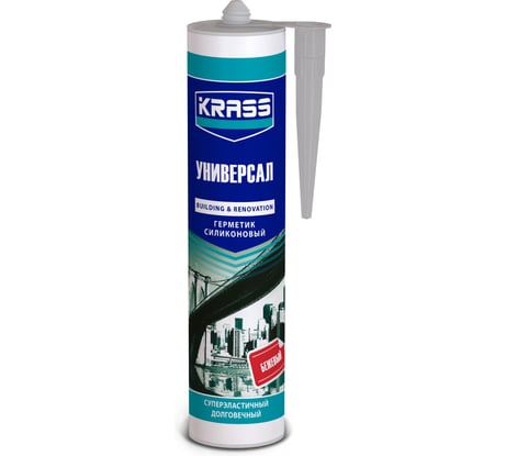 Силиконовый универсальный герметик KRASS бежевый, 300 мл, ЛА-00003410
