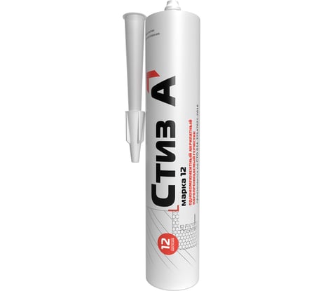 Герметик для монтажа окон акриловый паропроницаемый СТИЗ А картуш 0,44 кг RM000003633