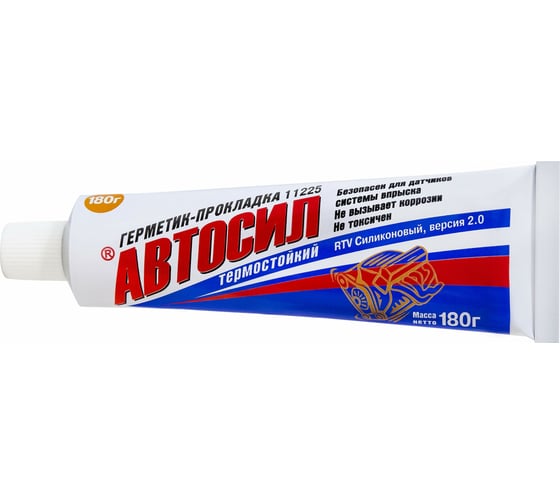 Силиконовый герметик-прокладка АВТОСИЛ 11225 (серый; 180 г) 11225-180