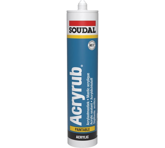 Акриловый герметик SOUDAL Акрируб (черный; 310 мл) 102601 1