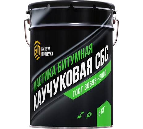 Битумно-каучуковая мастика БИТУМ ПРОДУКТ СБС Жидкая резина 5 кг BP-28