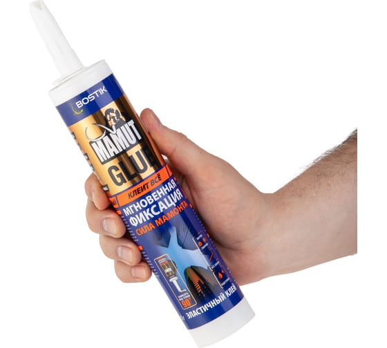 Гибридный монтажный клей Bostik MAMUT GLUE 432 г белый 638300