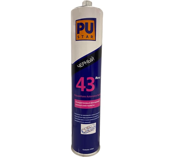 Клей-герметик для швов PUSTAR RENZ43 черный, 310 мл RENZ43G310 RENZ43B310 1