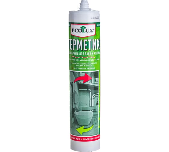 Санитарный герметик ECOLUX (прозрачный; 290 мл) 4607133683467