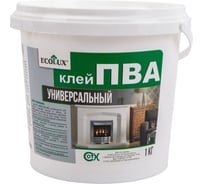 Универсальный клей ПВА ECOLUX 1 кг 4607133681302 18572653