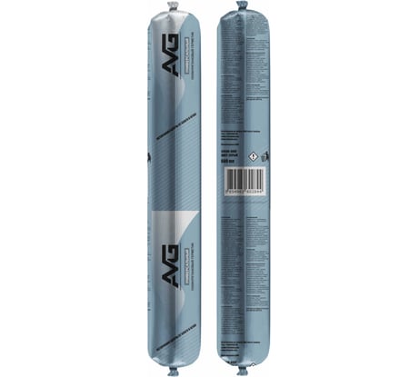 Герметик полиуретановый AVG универсальный, серый 600 мл, 800г полиуретановый серый