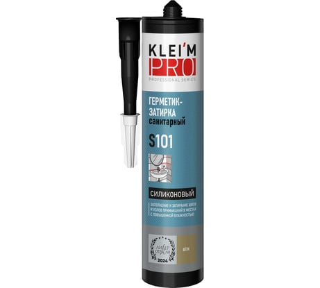 Герметик-затирка силиконовый санитарный KLEI`MPRO S101, шелк, 300мл 5022