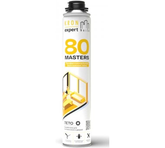 Профессиональная монтажная пена Kronbuild Masters Лето 80 FSPM80