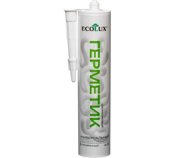 Герметик силиконовый универсальный Ecolux А-35 прозрачный 280 мл 4607133684327 1