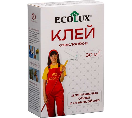 Клей для обоев Ecolux Стеклообои 250 г 4607133684822 1