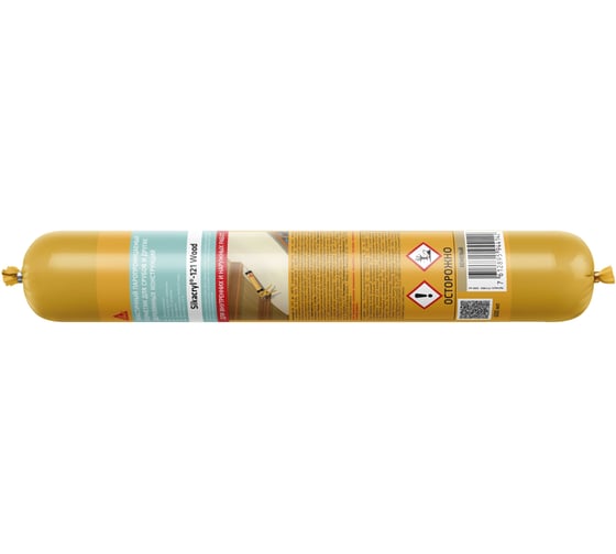 Паропроницаемый акриловый герметик для дерева SIKA cryl-121 Wood бежевый, 600 мл 771901