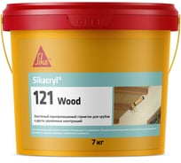Паропроницаемый акриловый герметик для дерева SIKA cryl-121 Wood бежевый, пластиковое ведро, 7 кг 771906