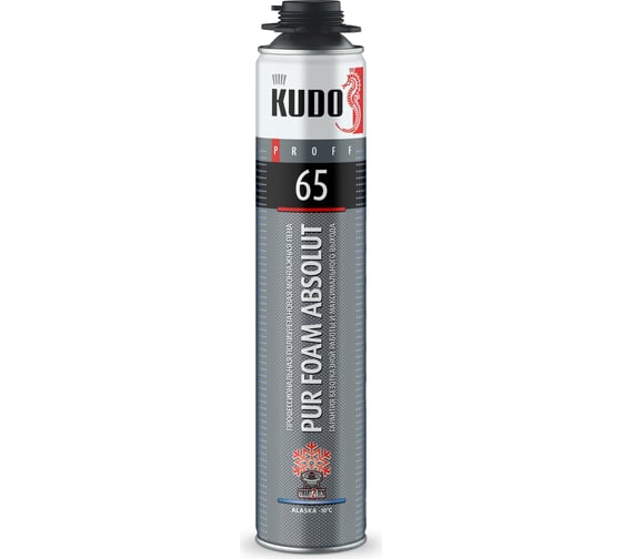 Полиуретановая монтажная пена KUDO ПРОФ PROFF 65 ALASKA 1000 мл KUPP10W65 1