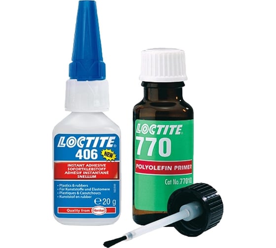 Набор LOCTITE 406 / SF 770 KIT для склеивания полиолефинов и жирных пластмасс 142457