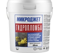 Ремонтный состав быстротвердеющий КЭС МИКРОДЖЕТ ГИДРОПЛОМБА для бетона и конструкций, 1 кг 11030500