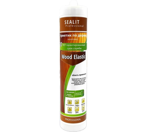 Акриловый герметик для дерева Sealit Wood Elastic, 280 мл, Кело 136162