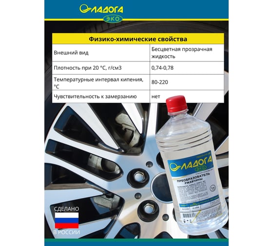 Преобразователь ржавчины ЛАДОГА ЭКО (канистра 1л.) (3 шт) LR_PRE_1