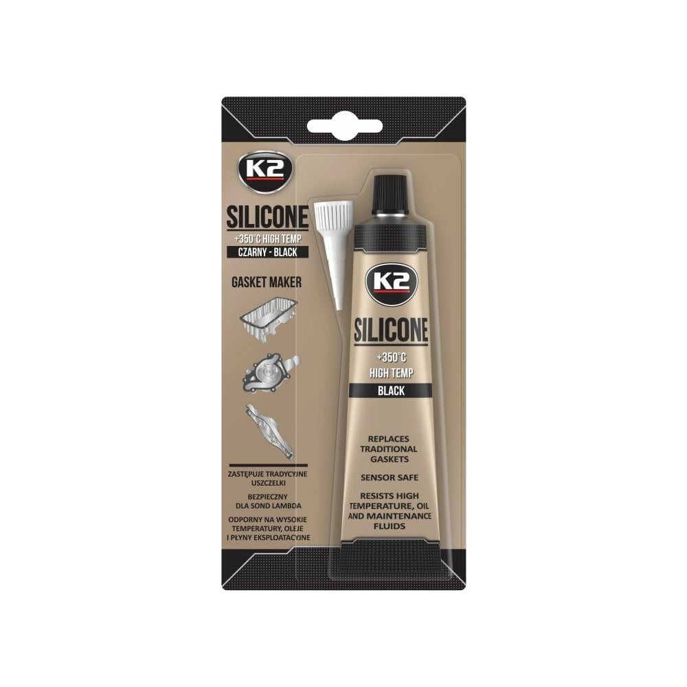 K2 Silicone Black silikoonhermeetik +350°c