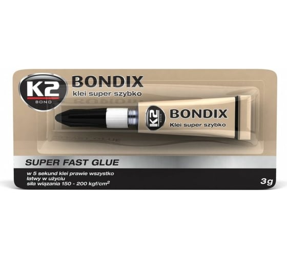 Супер клей K2 BONDIX Super Fast 3 гр B1000
