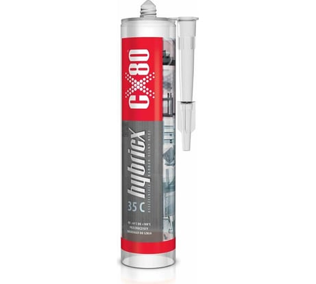 Клей герметик полиуретановый прозрачный CX80 HYBRICX 35C 290ML 302