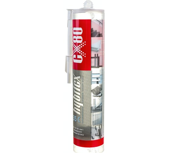 Клей герметик полиуретановый прозрачный CX80 HYBRICX 35C 290ML 302
