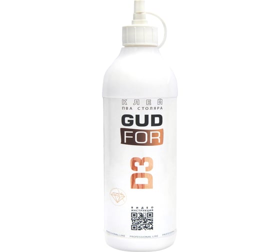 Клей ПВА GUDFOR D3, влагостойкий, прозрачный, 850 гр 03-9-1-017