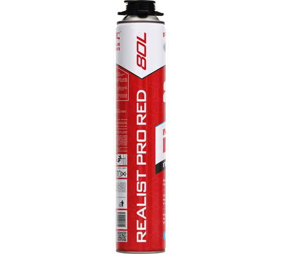 Пена монтажная REALIST PRO Red 80 л, зимняя 4602009041075