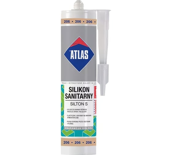 Силикон санитарный ATLAS КАПУЧИНО 280 мл SIL-206 1