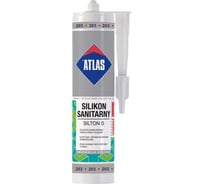 Силикон санитарный ATLAS СТАЛЬНОЙ 280 мл SIL-203