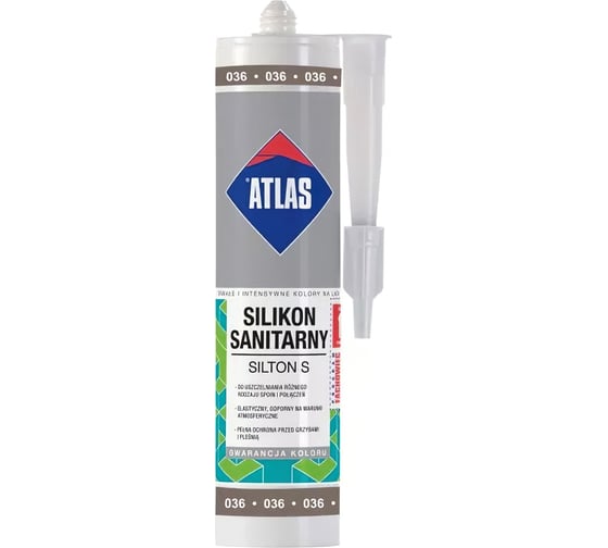 Силикон санитарный ATLAS темно-серый 280 мл SIL-036 1