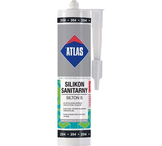 Силикон санитарный ATLAS черный 280 мл SIL-204
